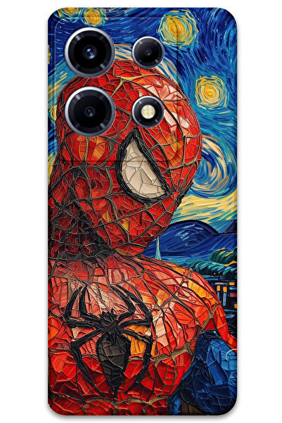 MRCİLETİSİM غطاء خلفي لهاتف انفينيكس نوت 30 VIP بنمط HD B مطبوع - سبايدر مان