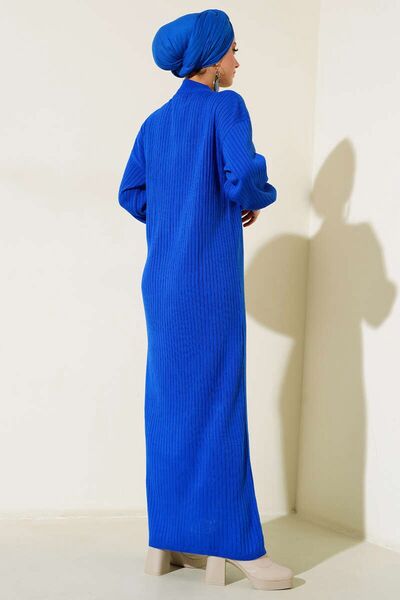 Hiccup BDART guler ridicat Rochie tricotată cu nervuri