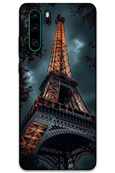 MRCİLETİSİM غطاء خلفي لهاتف هواوي P30 Pro بنمط HD مطبوع - برج ايفل
