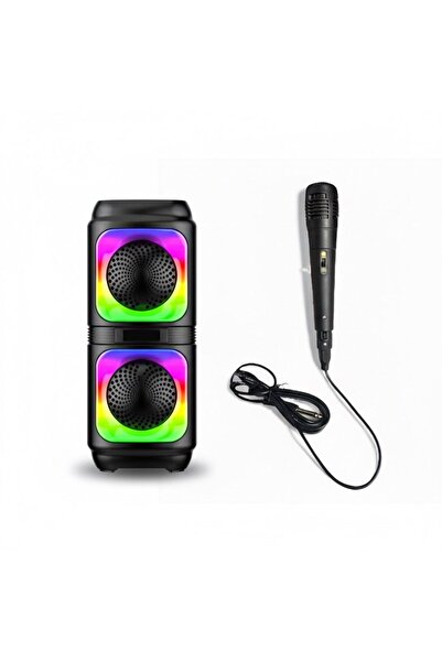 SmartElectro Portable Bluetooth Speaker with Microphone, RGB LED Lights and FM Radio – Powerful Sound