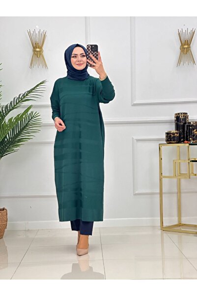 Valens Butik Patterned Mercerized Hijab Tunic Yelda