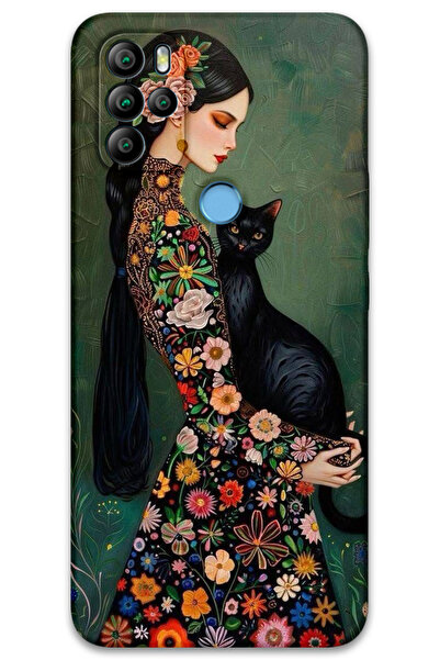 MRCİLETİSİM غطاء خلفي من جينرال موبايل GM 21 Pro Case HD Pattern مطبوع - Black Cat