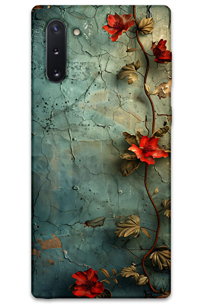 MRCİLETİSİM غطاء خلفي لهاتف سامسونج جالاكسي نوت 10 بنمط HD مطبوع - زهرة اللبلاب