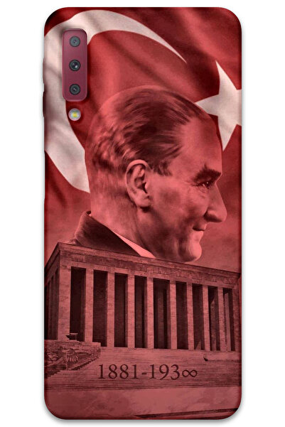 MRCİLETİSİM غطاء خلفي لهاتف سامسونج جالاكسي A7 2018 بنمط HD مطبوع - أتاتورك أ...