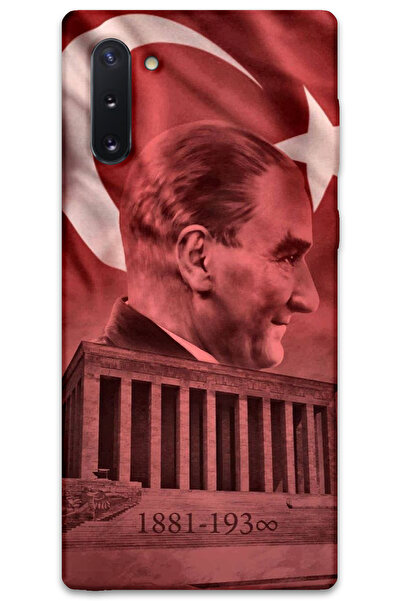 MRCİLETİSİM غطاء خلفي لهاتف سامسونج جالاكسي نوت 10 بنمط HD مطبوع - أتاتورك أناميكابير