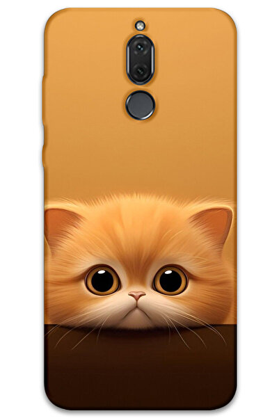 MRCİLETİSİM غطاء خلفي لهاتف هواوي ميت 10 لايت بنمط HD مطبوع - قطة صفراء