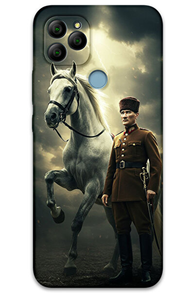 MRCİLETİSİM غطاء خلفي من جنرال موبايل GM 21 بنمط HD مطبوع - أتاتورك شيمبك