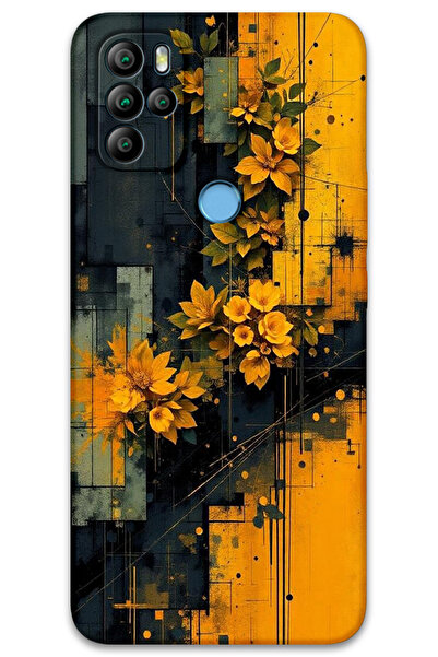 MRCİLETİSİM غطاء خلفي من جينرال موبايل GM 21 Pro Case HD Pattern مطبوع - زهور صفراء