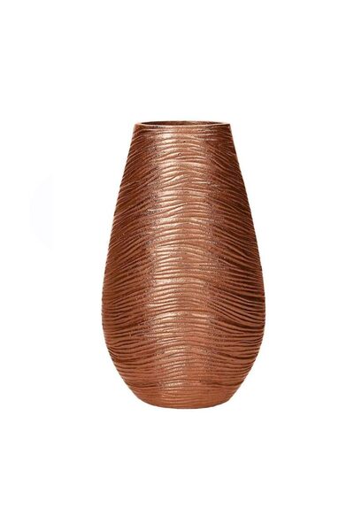 Andrea Fontebasso Ceramic vase with copper finish H29 cm Dune