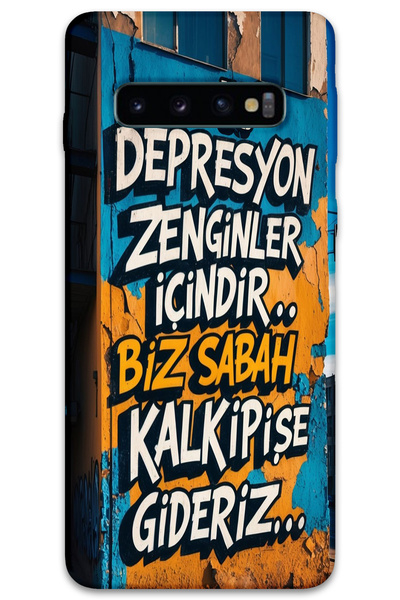 MRCİLETİSİM غطاء خلفي لهاتف سامسونج جالاكسي S10 بنمط HD مطبوع -