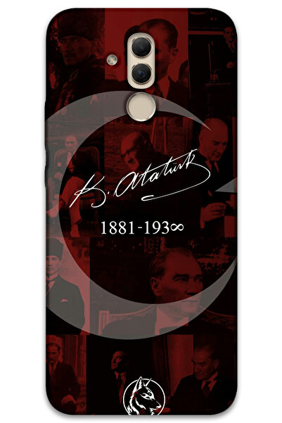 MRCİLETİSİM غطاء خلفي لهاتف هواوي ميت 20 لايت بنمط HD مطبوع - نجمة أتاتورك ال...