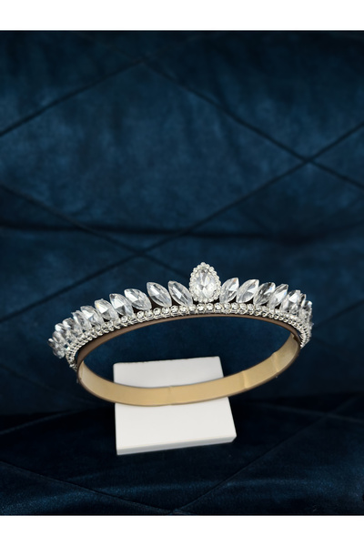 ERYA aksesuar Handmade Zircon Crystal Stone Bridal Tiara Elegant and Lightwei...