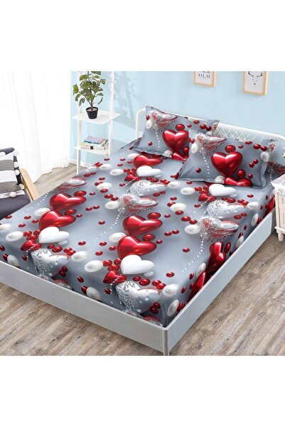 CumparaMisim Fitted Sheet, Satin Cotton, 180x200 cm + 2 Pillowcases 50x70 cm