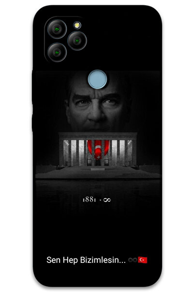 MRCİLETİSİM غطاء خلفي من جنرال موبايل GM 22 بنمط HD مطبوع - أتاتورك معنا