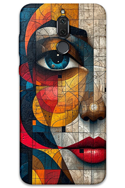 MRCİLETİSİM غطاء خلفي لهاتف هواوي ميت 10 لايت بنمط HD مطبوع - وجه فني