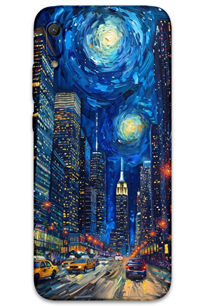 MRCİLETİSİM غطاء خلفي لهاتف هواوي Y6 2019 بنمط HD مطبوع - شارع الفن