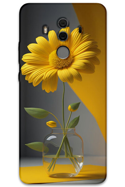 MRCİLETİSİM غطاء خلفي لهاتف هواوي ميت 10 برو بنمط HD مطبوع - زهرة الفانوس