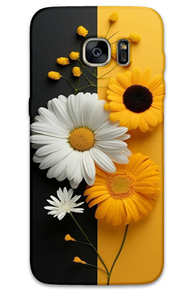 MRCİLETİSİM غطاء خلفي لهاتف سامسونج جالاكسي S7 إيدج بنمط HD مطبوع - ديزي