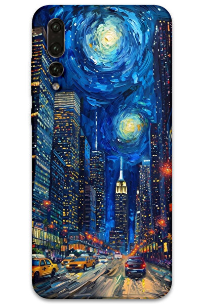 MRCİLETİSİM غطاء خلفي لهاتف هواوي P20 Pro بنمط HD مطبوع - شارع الفن