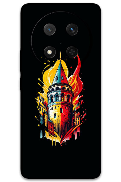 MRCİLETİSİM غطاء خلفي لهاتف هواوي هونور ماجيك 7 لايت بنمط HD مطبوع - أصفر أحم...