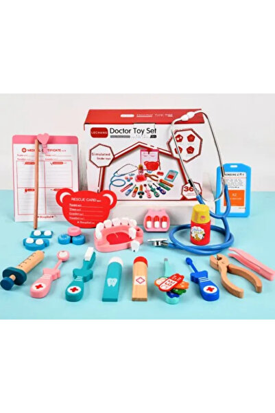 Eom Joc de rol Montessori Doctor și dentist – Trusă medicală dentară cu 20 de...