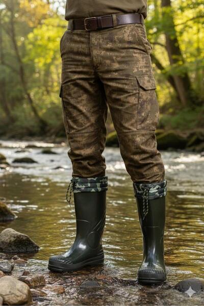 fort 1198 Ulaş Sheepskin-Lined 33 cm Length Pvc 100% Waterproof Agricultural Farmer Irrigation Work Boots