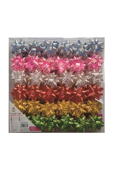 Mirific Party Set de 72 fundițe cadou, multicolore, 4,5 cm, PPQT8035