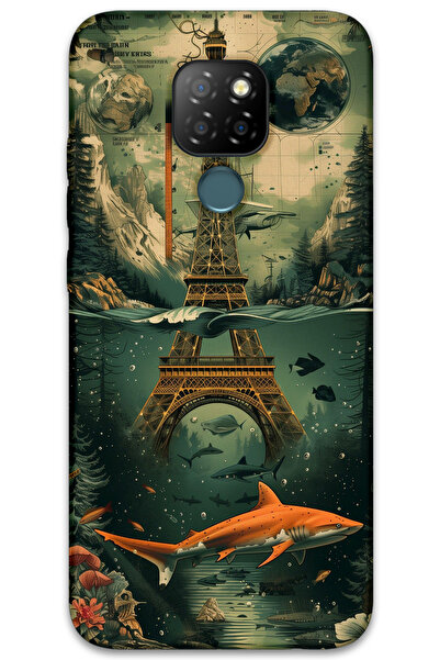MRCİLETİSİM غطاء خلفي من جينرال موبايل GM 20 Case HD Pattern مطبوع - Art Tower Eiffel