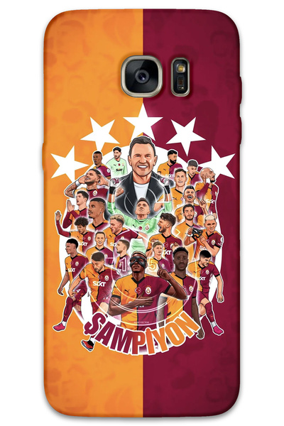 MRCİLETİSİM غطاء خلفي لهاتف سامسونج جالاكسي S7 إيدج HD Pattern مطبوع - البطل