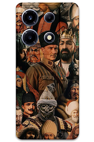 MRCİLETİSİM غطاء خلفي لهاتف Infinix Note 30 VIP بنمط HD B مطبوع - تركي بيرس