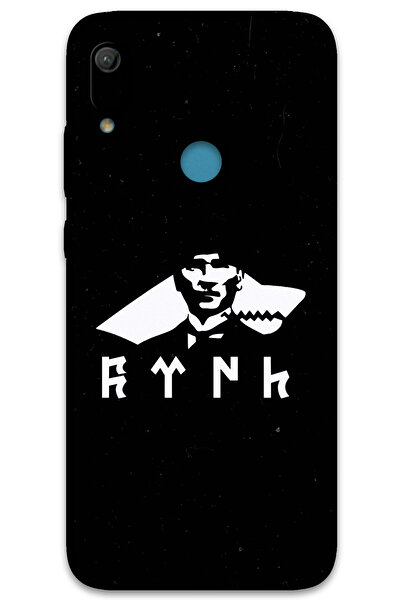 MRCİLETİSİM غطاء خلفي لهاتف هواوي Y6S بنمط HD مطبوع - أتاتورك وولف