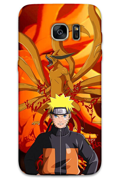 MRCİLETİSİM غطاء خلفي لهاتف سامسونج جالاكسي S7 إيدج بنمط HD مطبوع - ناروتو