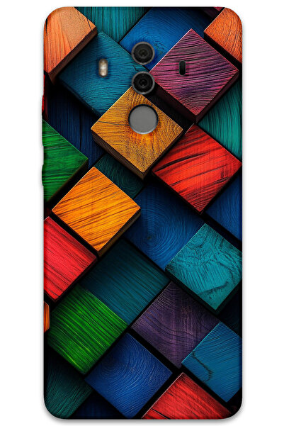 MRCİLETİSİM غطاء خلفي لهاتف هواوي ميت 10 برو بنمط عالي الدقة مطبوع - نمط مربع