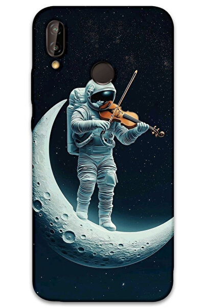 MRCİLETİSİM غطاء خلفي لهاتف هواوي P20 لايت بنمط HD مطبوع - كمان رائد الفضاء