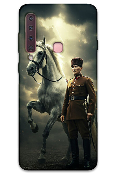 MRCİLETİSİM غطاء خلفي لهاتف سامسونج جالاكسي A9 2018 بنمط HD مطبوع - أتاتورك ش...