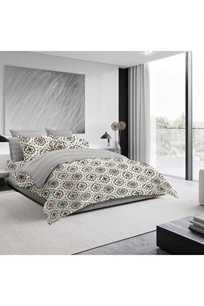 Kring Kring bed linen, 2 persons, 100% cotton, 132 TC, floral print, bed sheet 200 x 220 cm, c