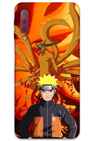 MRCİLETİSİM غطاء خلفي لهاتف سامسونج جالاكسي A7 2018 بنمط HD مطبوع - ناروتو