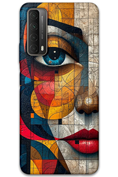 MRCİLETİSİM غطاء خلفي لهاتف هواوي بي سمارت 2021 بنمط HD مطبوع - وجه فني