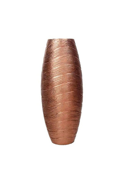 Andrea Fontebasso Ceramic vase with copper finish H42 cm Dune