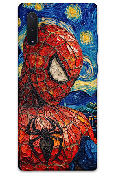 MRCİLETİSİM غطاء خلفي لهاتف سامسونج جالاكسي نوت 10 بلس بنمط HD مطبوع - سبايدر...