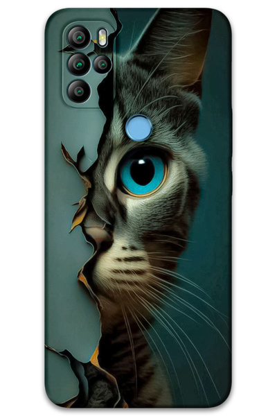 MRCİLETİSİM غطاء خلفي من جينرال موبايل GM 21 Pro Case HD Pattern مطبوع - القط الأزرق