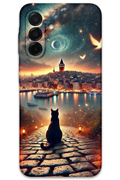 MRCİLETİSİM غطاء خلفي لهاتف سامسونج جالاكسي A17 بنمط HD مطبوع - كات جالاتا