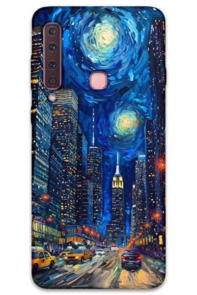 MRCİLETİSİM غطاء خلفي لهاتف سامسونج جالاكسي A9 2018 بنمط HD مطبوع - شارع الفن