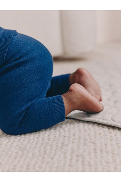 Next Baby Cotton Blue/Red Argyle Baby Knit Premium Bottom Top Set