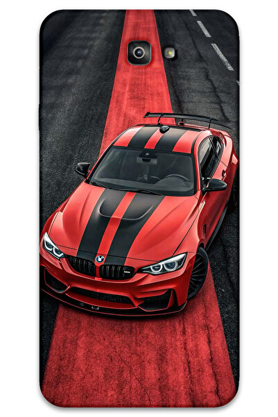 MRCİLETİSİM غطاء خلفي لهاتف سامسونج جالاكسي J7 برايم HD Pattern مطبوع - أحمر BW