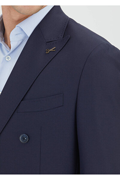 Ramsey Navy Plain Zeroweight Slim Fit 100% Wool Suit