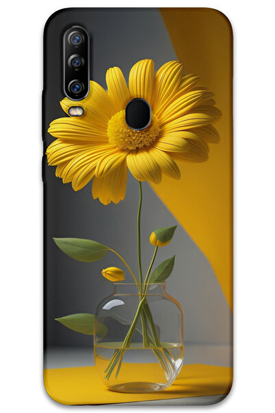 MRCİLETİSİM غطاء خلفي من جينرال موبايل GM 20 Pro بنمط HD مطبوع - زهرة فانوس