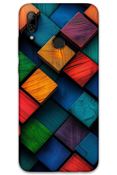 MRCİLETİSİM غطاء خلفي لهاتف هواوي بي سمارت 2019 بنمط HD مطبوع - نمط مربع