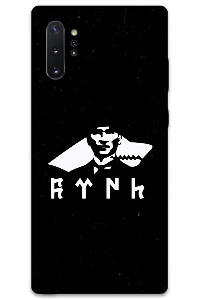 MRCİLETİSİM غطاء خلفي لهاتف سامسونج جالاكسي نوت 10 بلس بنمط HD مطبوع - أتاتورك وولف