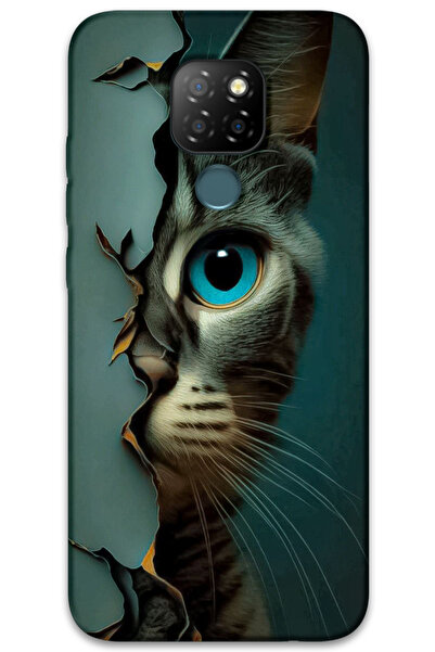 MRCİLETİSİM غطاء خلفي من جينرال موبايل GM 20 Case HD Pattern مطبوع - القط الأزرق